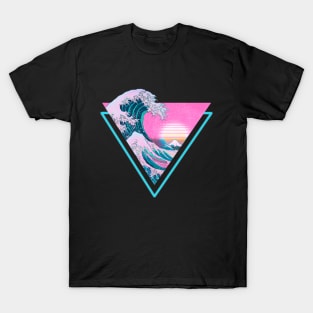 Vaporwave Aesthetic Great Wave Off Kanagawa T-Shirt